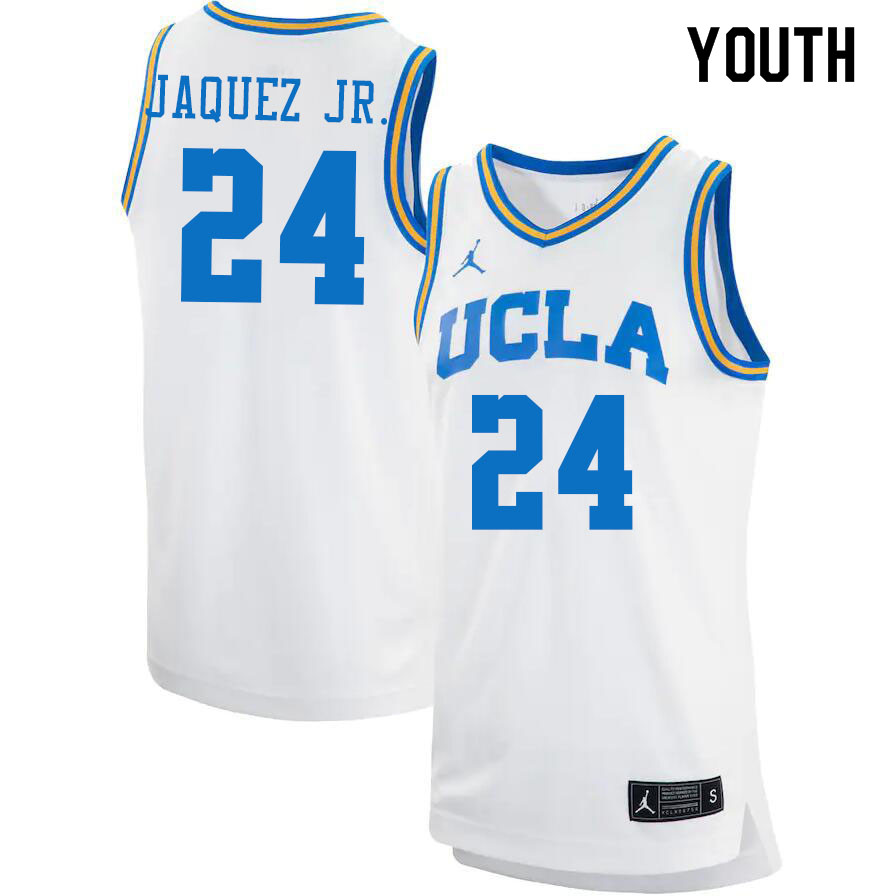 Jordan Brand Youth #24 Jaime Jaquez Jr. UCLA Bruins College Jerseys Sale-White - Click Image to Close